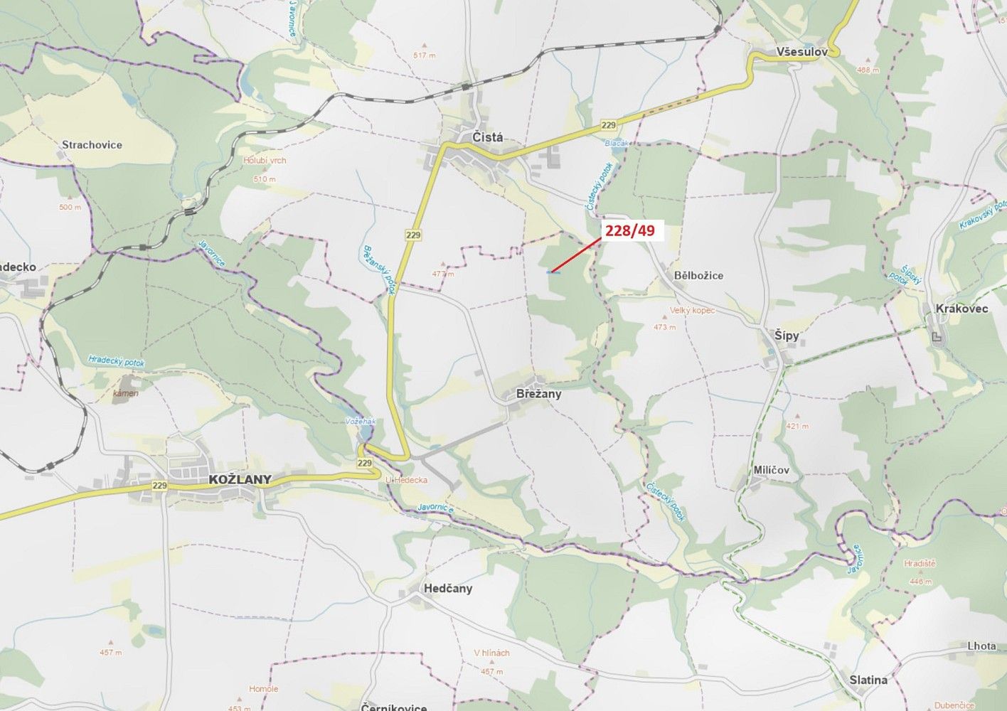 Les, 2 070 m²