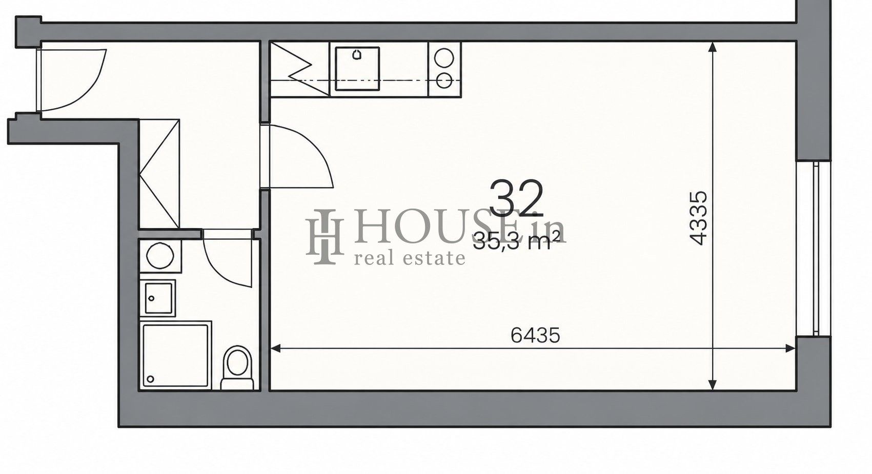 Byt 1+kk · 32 m² · Kozácká, Praha - 4