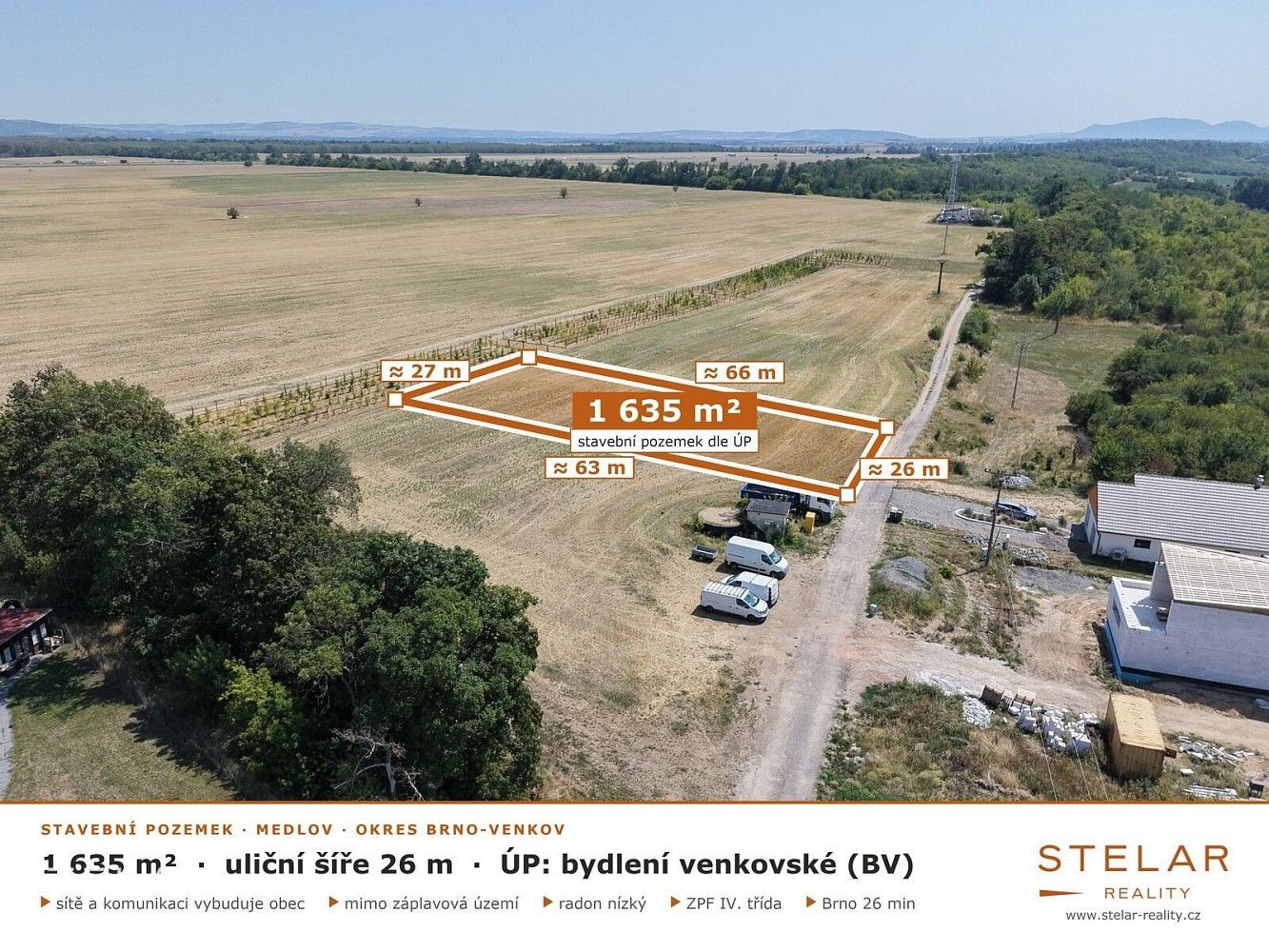 Pozemky pro bydlení, Medlov, okres Brno-venkov, Jihomoravský kraj - 1