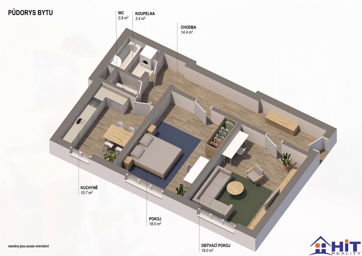 2+1, Jevanská, Praha 10 - Strašnice, 68 m² - 2