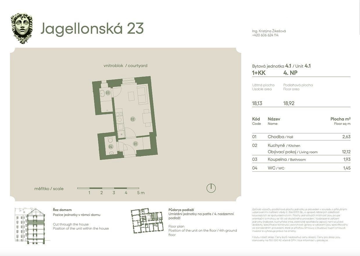 1+kk, Praha - Žižkov, okres Praha 3, Hlavní město Praha, 18 m² - 2