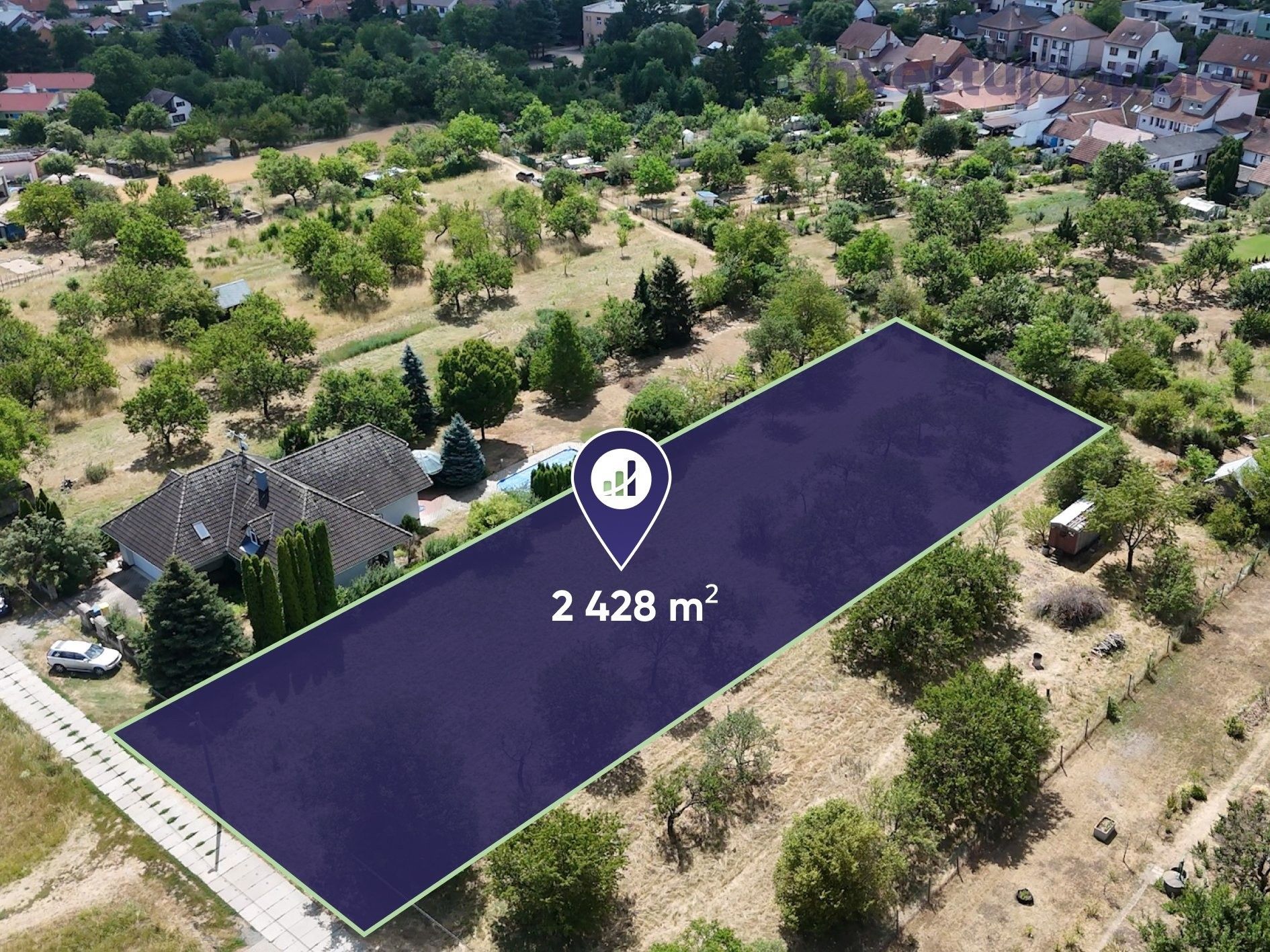 Pozemky pro bydlení, Vojkovice, 2 428 m² - 1