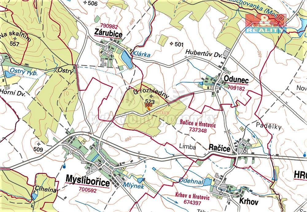Prodej les - Račice, okres Třebíč, Kraj Vysočina - 5