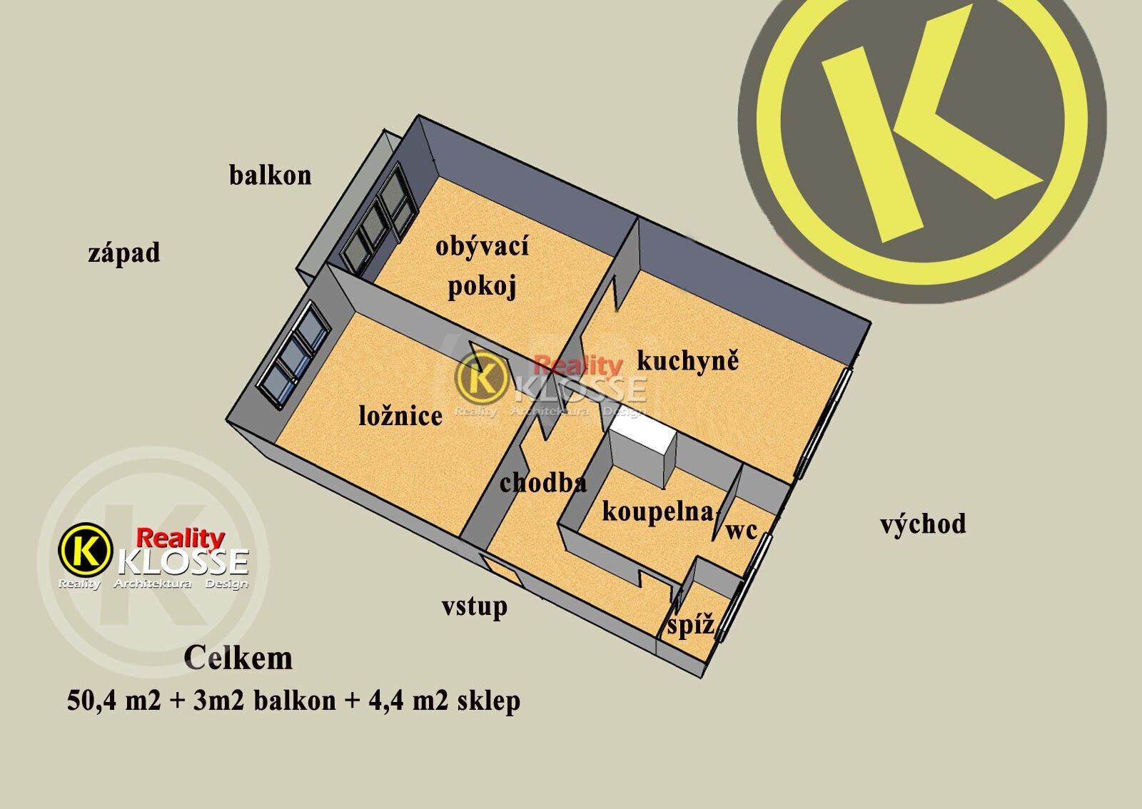 Byt 2+1 · 58 m² · Karla Čapka, Milevsko - 3