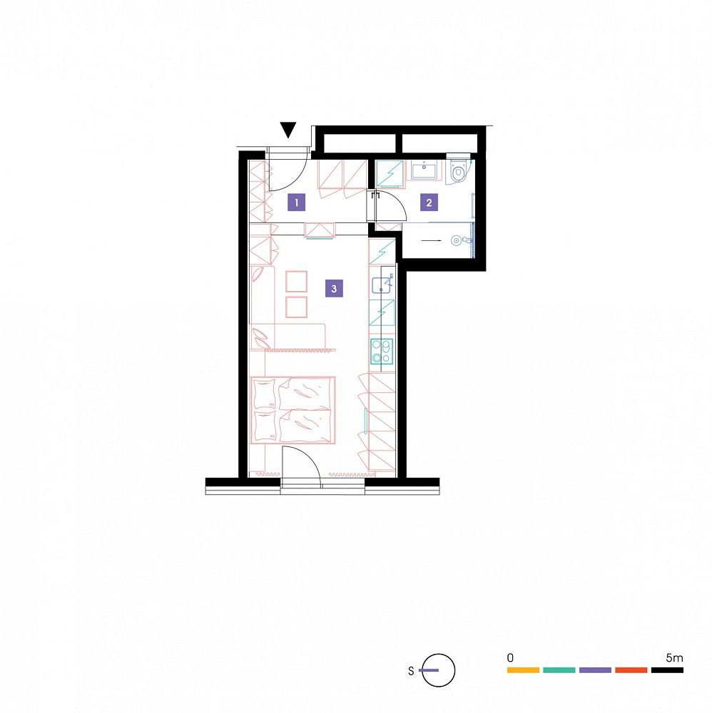 Pronájem byt 1+kk - Praha - Stodůlky, okres Praha 13, Hlavní město Praha, 31,5 m² - 5