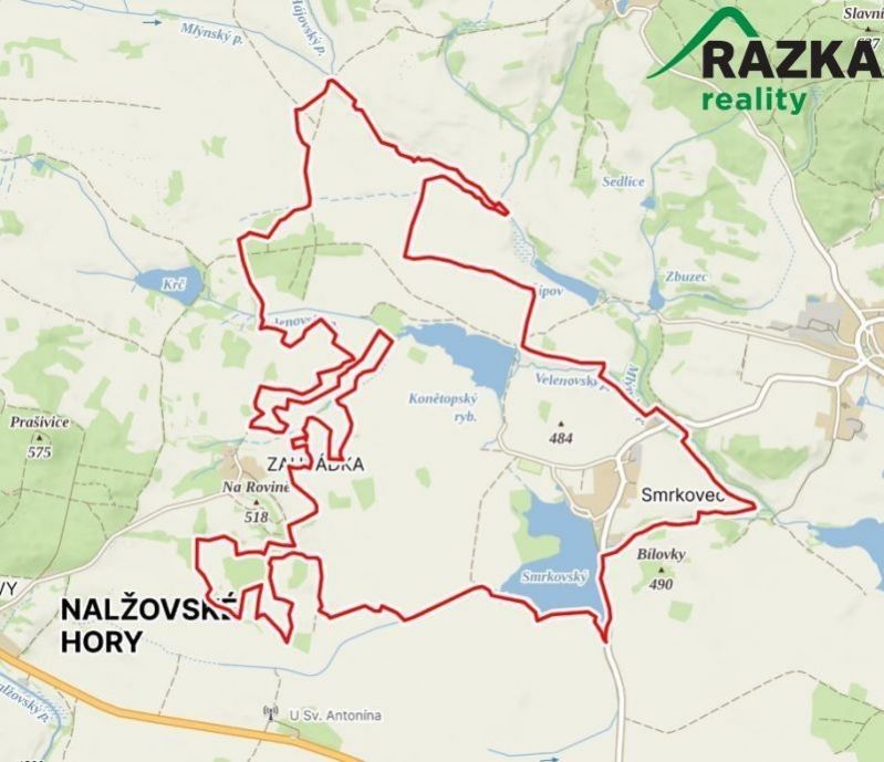 Prodej zemědělský pozemek - Smrkovec, Hradešice, 6 412 m²