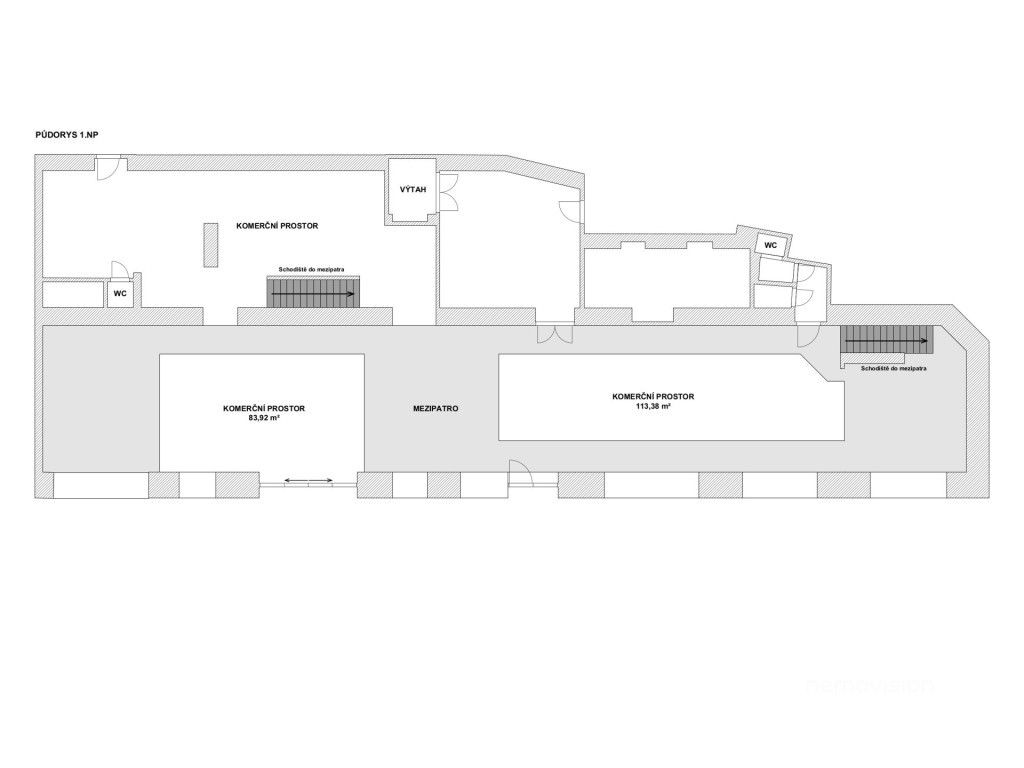 Prodej obchodní prostory - Koliště 142, Brno Zábrdovice, 345 m² - 2