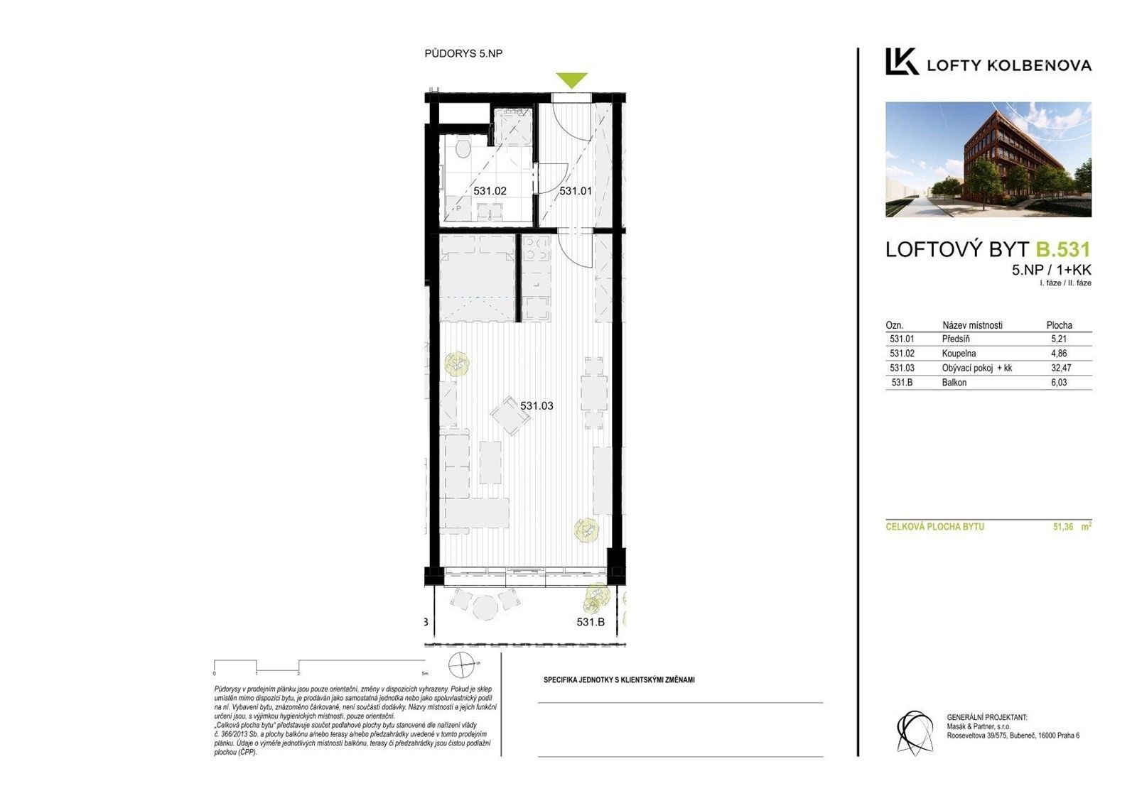 Prodej byt 1+kk - Kolbenova, Praha, 51 m²