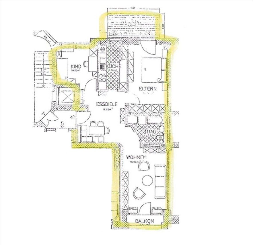 3+1, Wormser Straße Dresden Blasewitz Sachsen 01309, 79 m² - 1