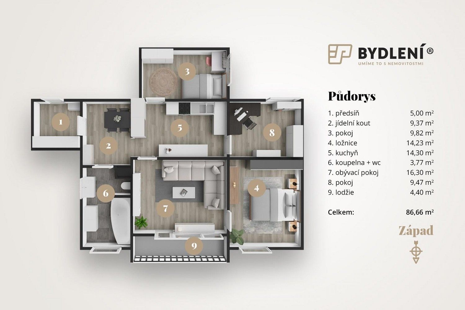 4+1, Maršovská, Teplice - Trnovany, 82 m² - 2