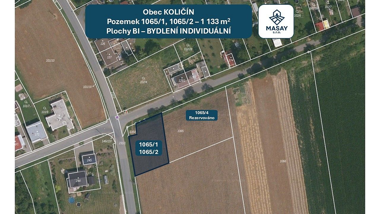 Pozemek pro bydlení, 1 132 m²