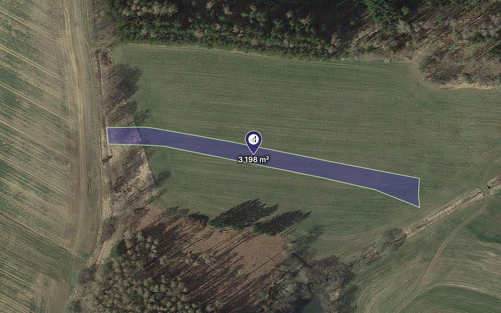 Zemědělský pozemek, 1 599 m²