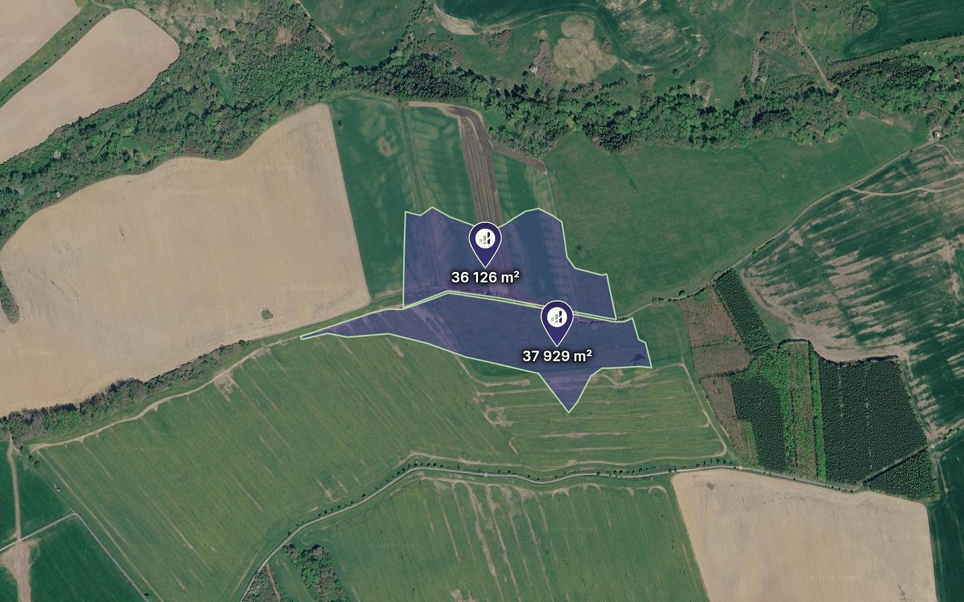 Zemědělský pozemek · 103 229 m² · Spálené Poříčí - 3