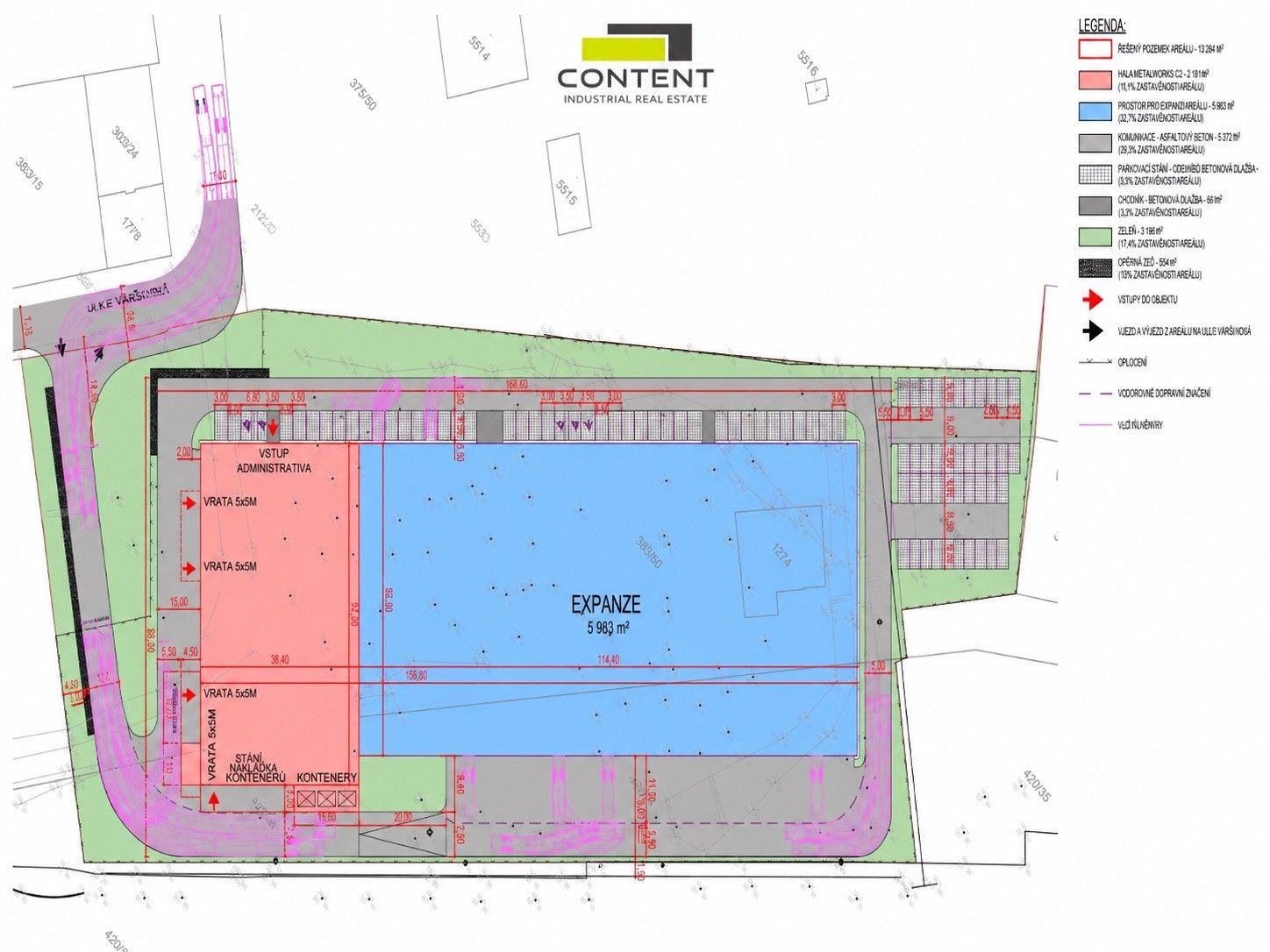 Komerční pozemek · 18 492 m² · Varšavská, Ostrava - 4
