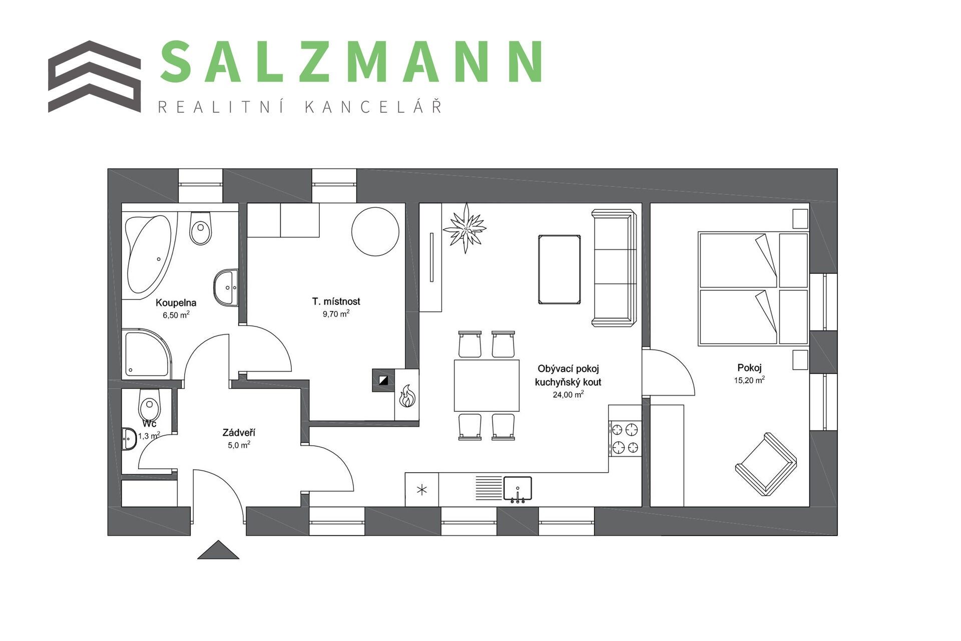 Prodej byt 2+kk - Mantov, Chotěšov, 62 m²