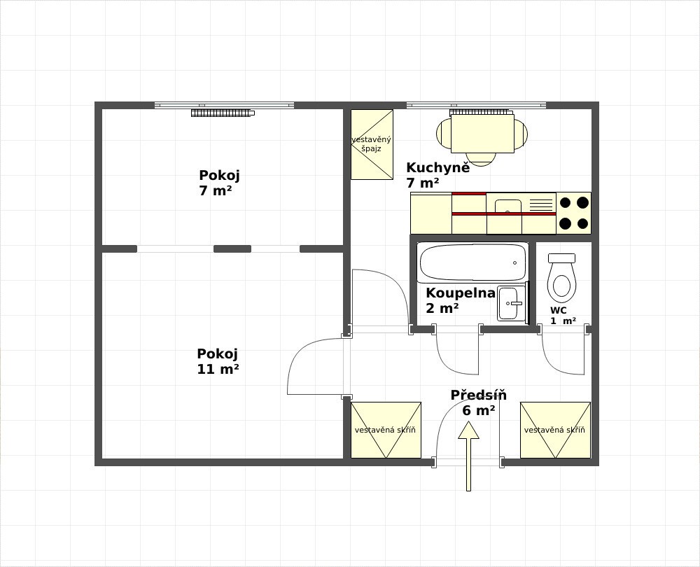 Byt 2+kk · 39 m² · U Potůčku, Liberec - 4