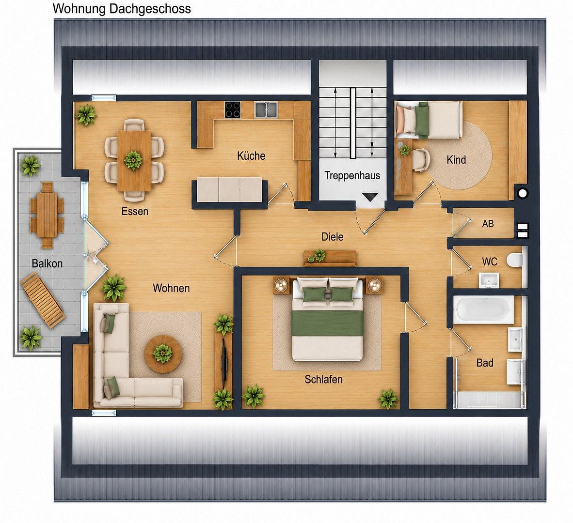 3+1, Carl-Hermann-Jäger-Straße 1d, , Bádensko-Württembersko, 97 m² - 1