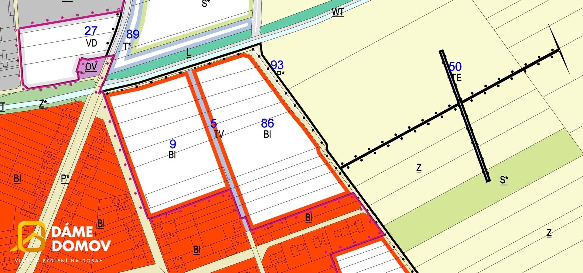 Prodej pozemek pro bydlení - Tlumačov, 1 819 m²