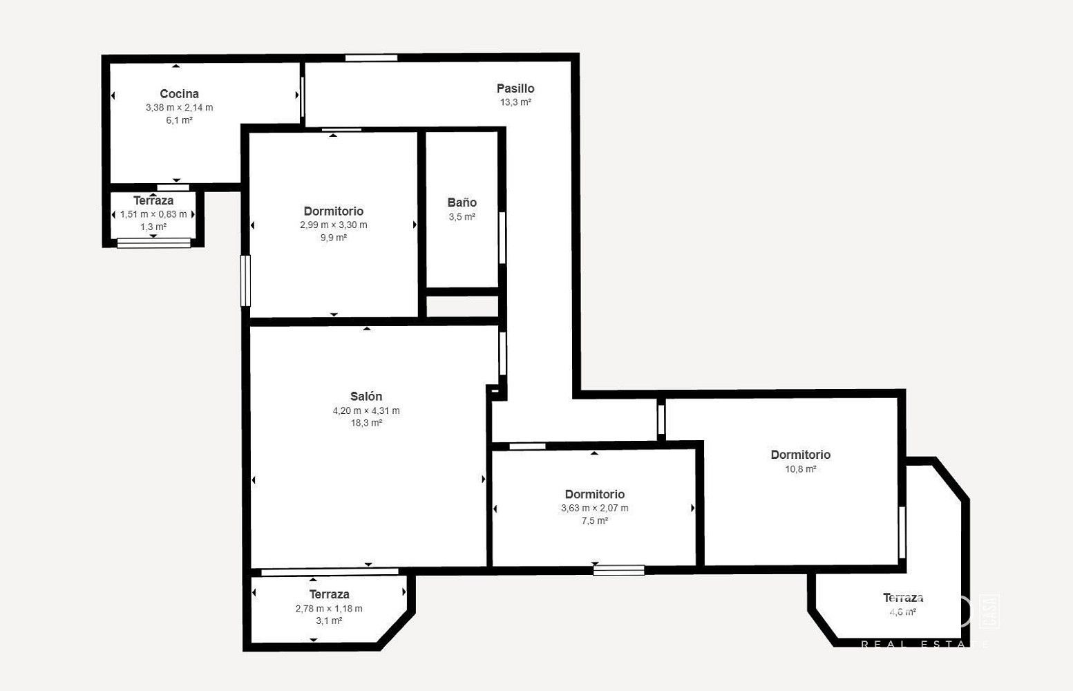4+kk, Madrid, Španělsko, 90 m² - 2