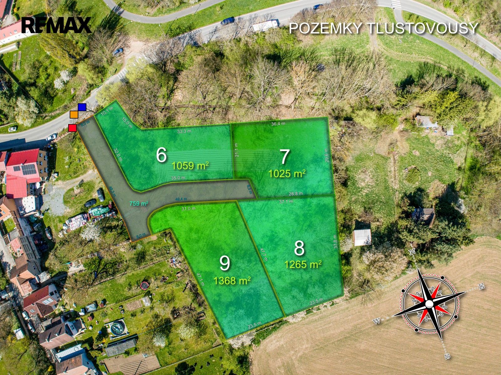 Pozemky pro bydlení, Tuklaty, 1 265 m² - 2