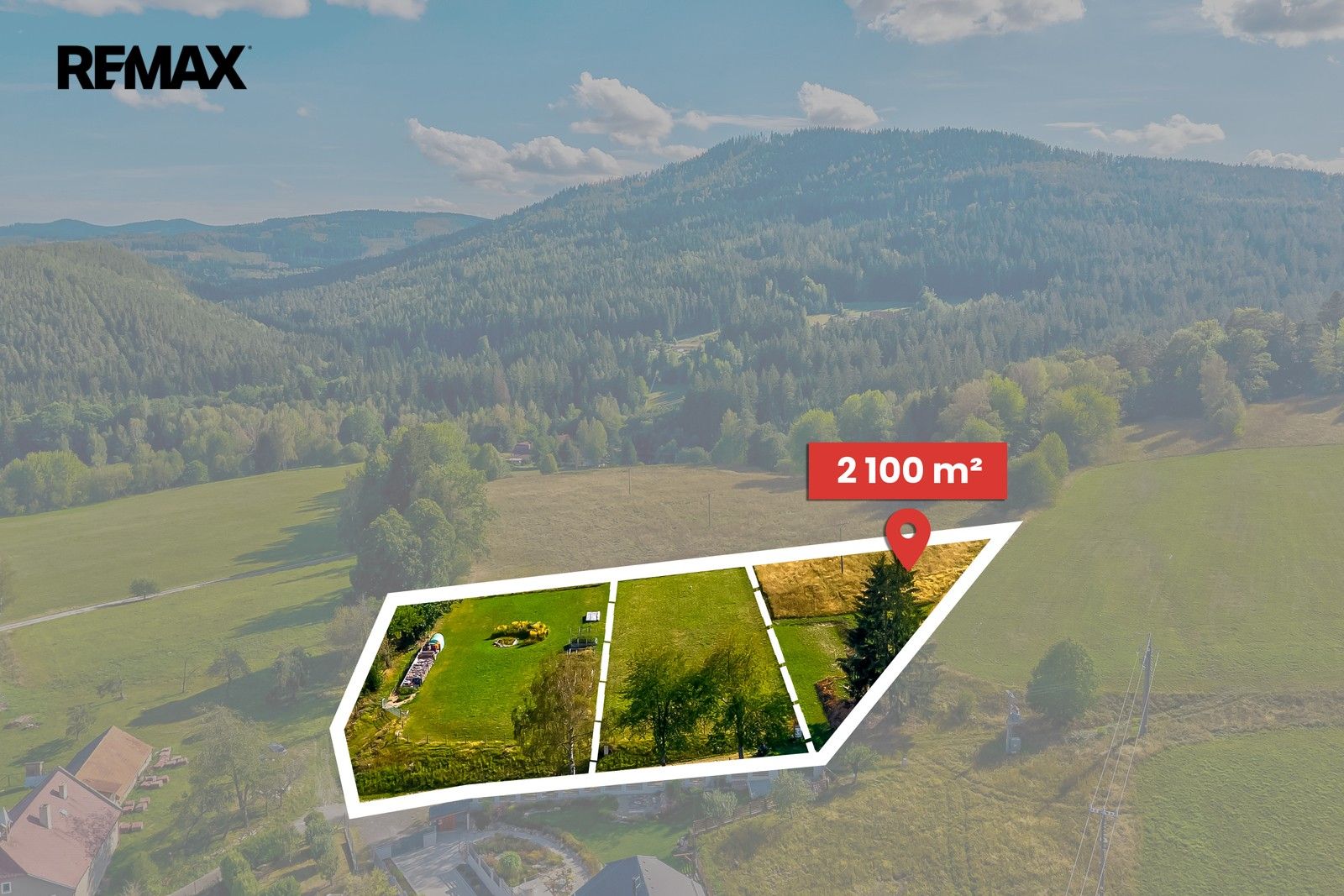Prodej pozemek pro bydlení - Vyšší Brod, 2 100 m² - 1