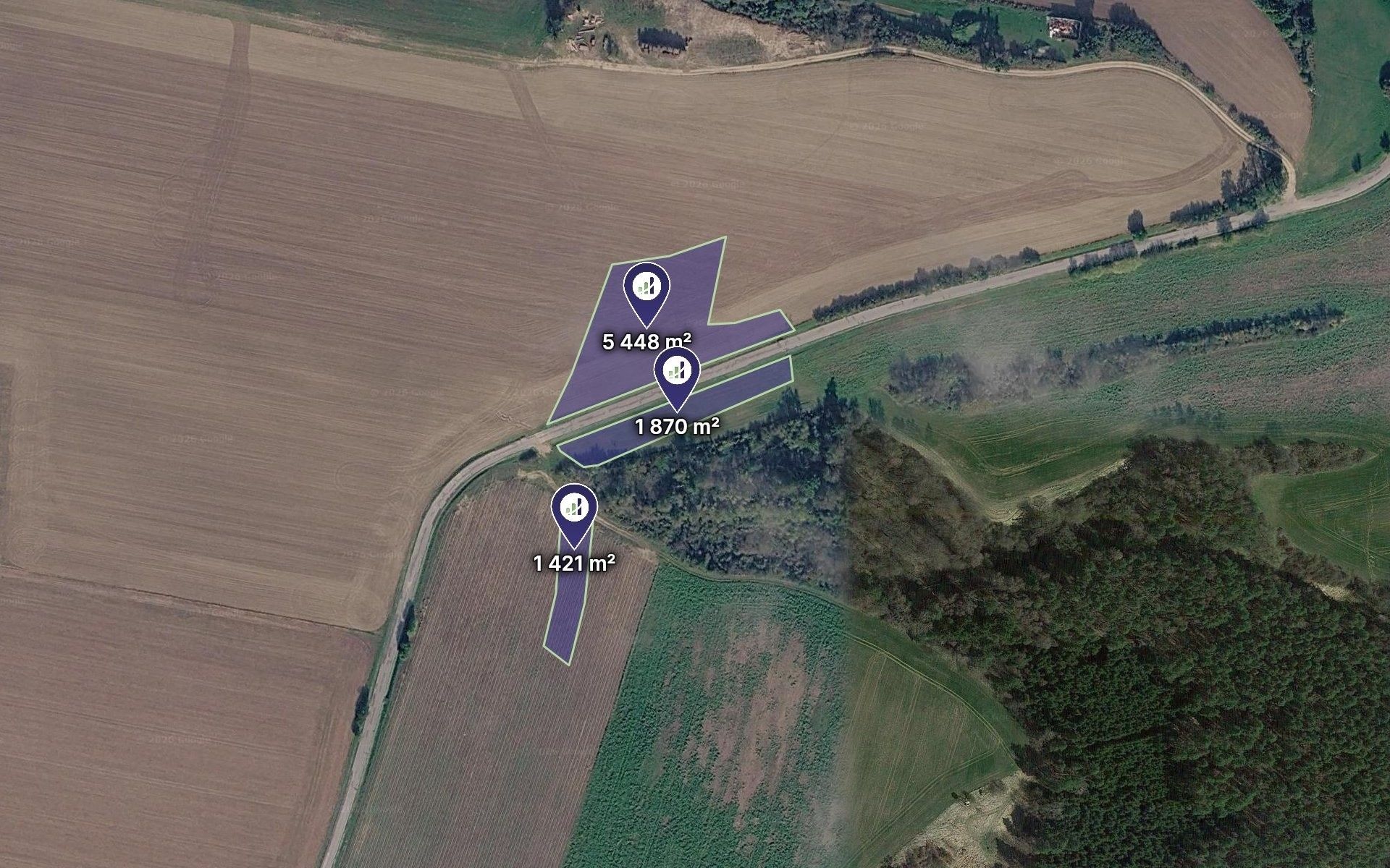Zemědělské pozemky, Libež, 8 739 m² - 1