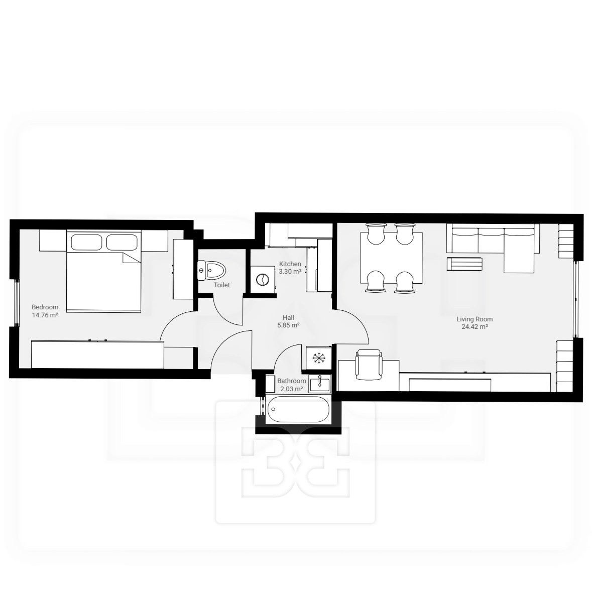 Byt 2+1 · 52 m² · Pospíšilova 1281, Praha Žižkov - 3