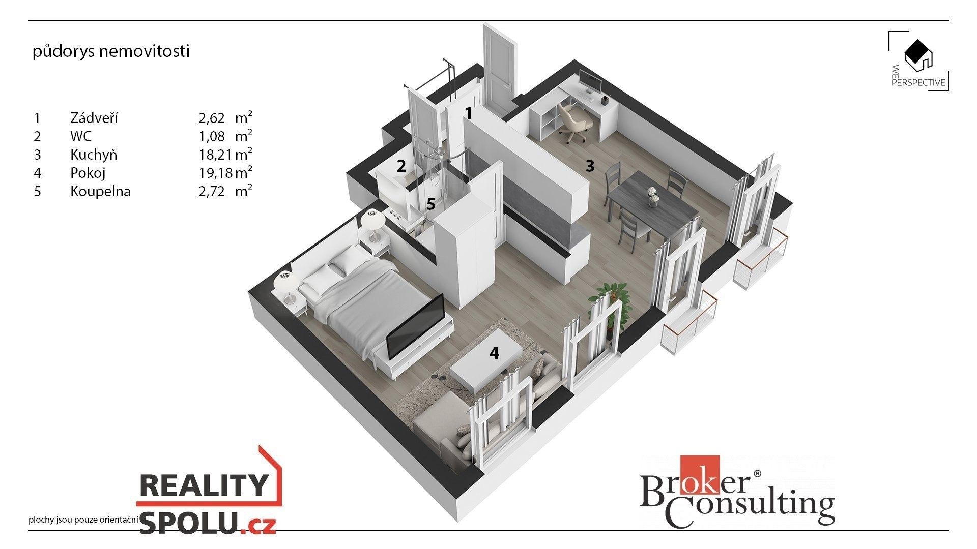 Prodej byt 2+kk - náměstí 5. května, Poděbrady, 44 m²