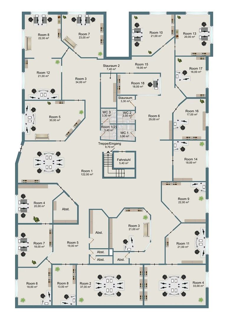 Kanceláře, Braunschweig Braunschweig Niedersachsen 38122, 632 m² - 2