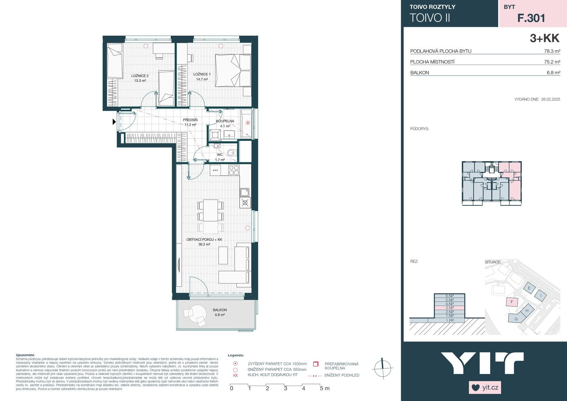 Prodej byt 3+kk - Komárkova, Praha, 75 m²