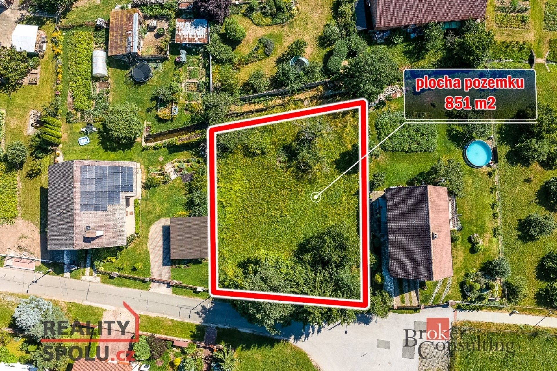 Pozemky pro bydlení, Všestary, 851 m²