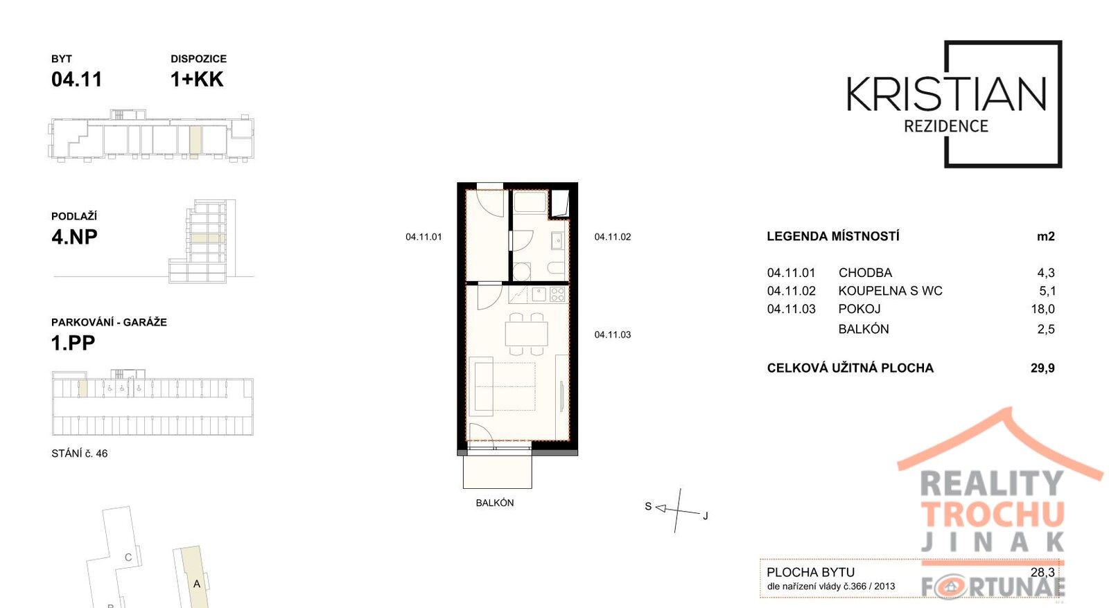 Byt 1+kk · 27 m² · Pod Zámečkem, Hradec Králové Nový Hradec Králové - 3