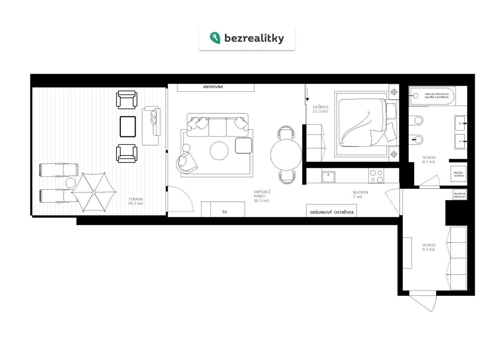 Byt 2+kk · 67 m² · Jinonická 1343, Praha Košíře - 3