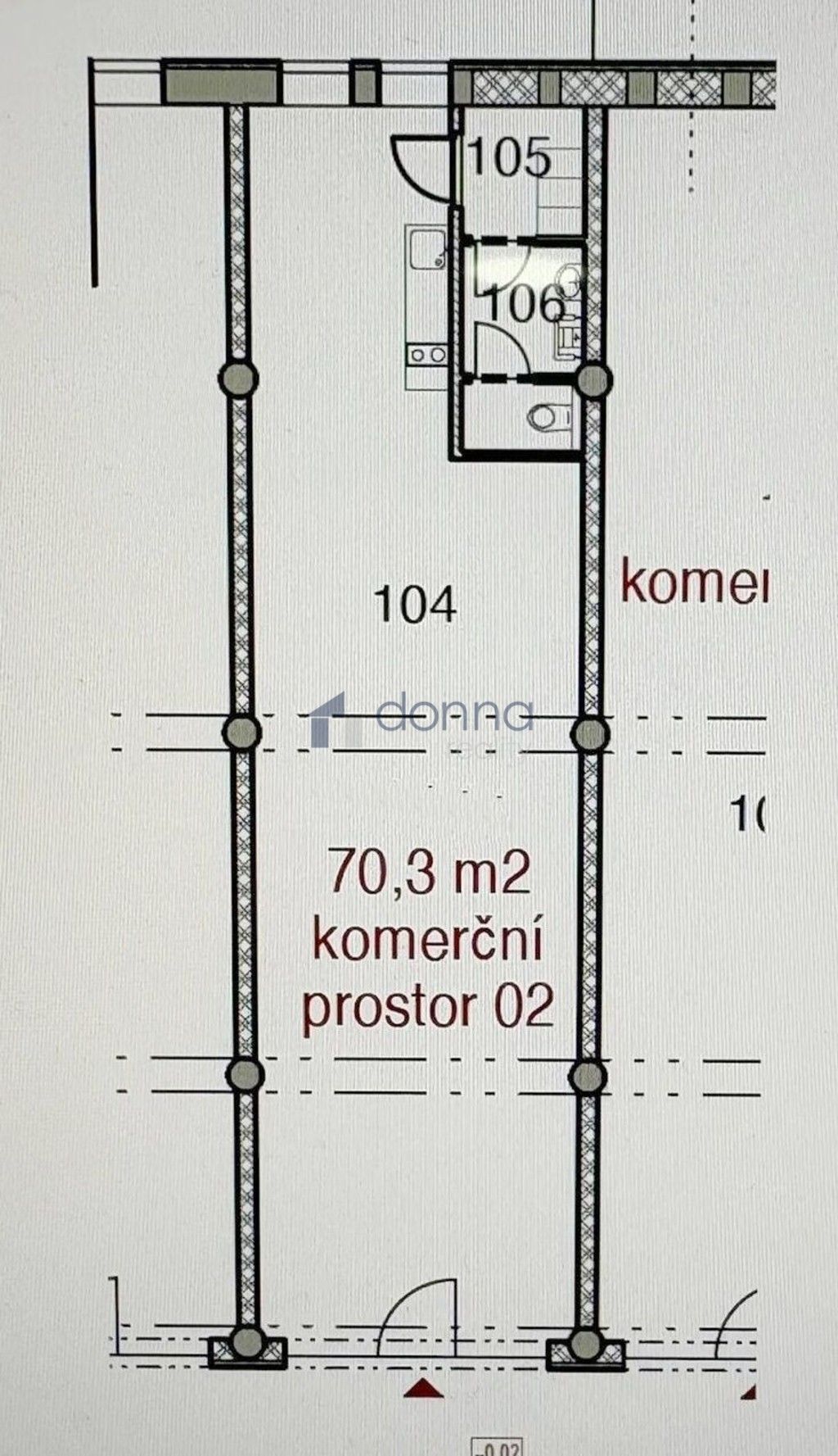 Obchodní prostory, Mochovská, Praha Hloubětín, 70 m² - 2