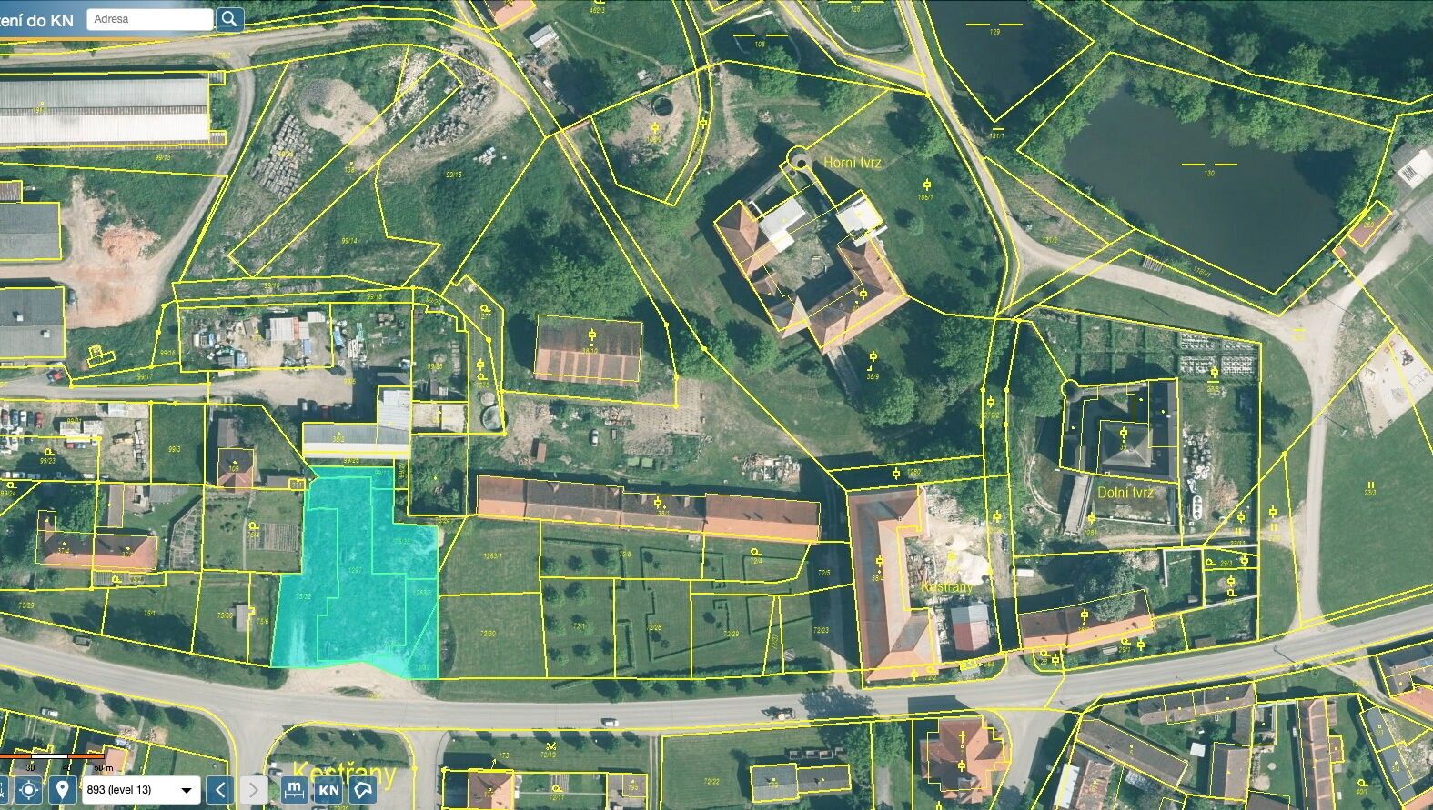 Prodej komerční pozemek - Kestřany, 2 m²