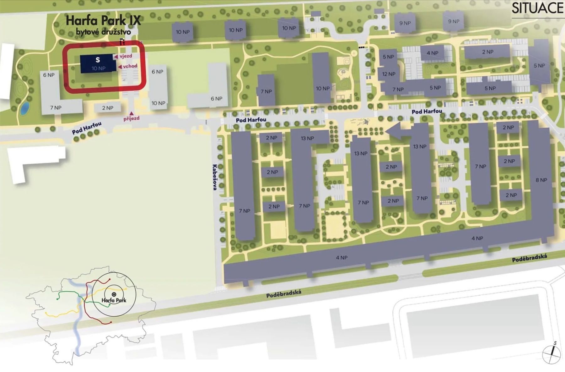 2+kk, Pod Harfou, Praha - Vysočany, 47 m² - 1