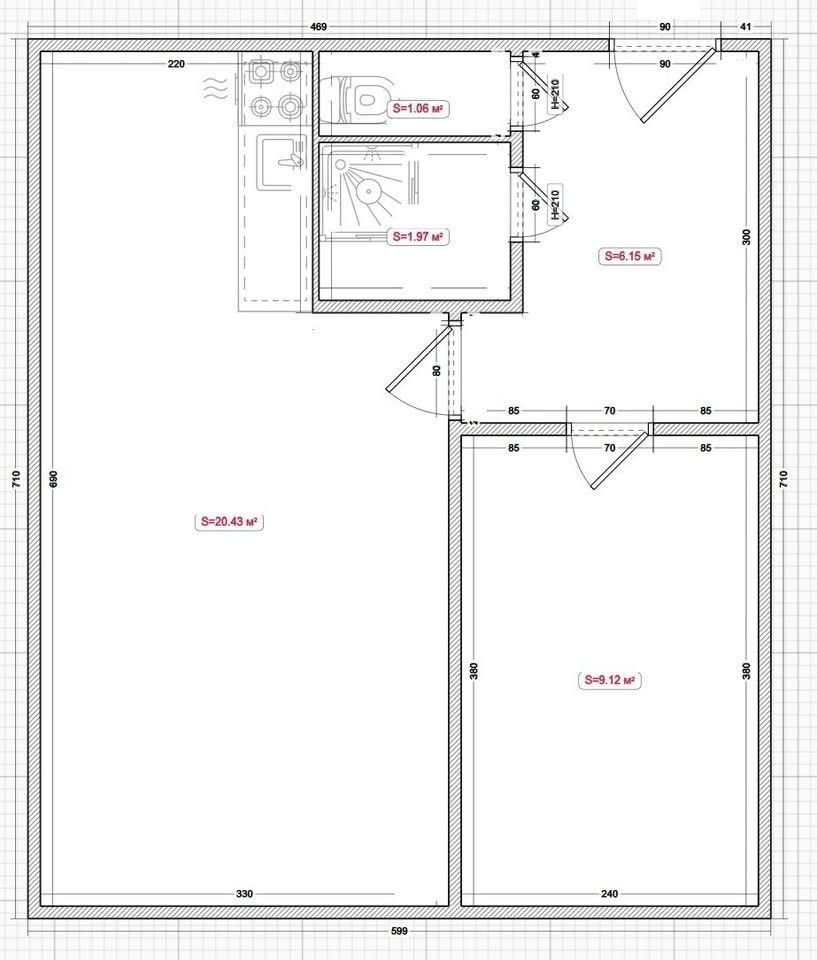 2+kk, Nezvalova, Litoměřice - Litoměřice, Ústecký kraj, 40 m² - 2