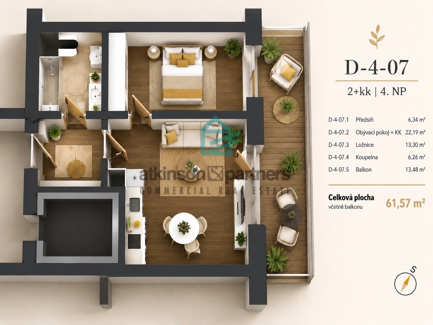 Byt 2+kk · 48 m² · Hluboká nad Vltavou - 3