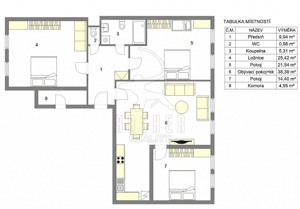 Prodej byt 4+kk - U Hadích lázní, Teplice, 123 m² - 5