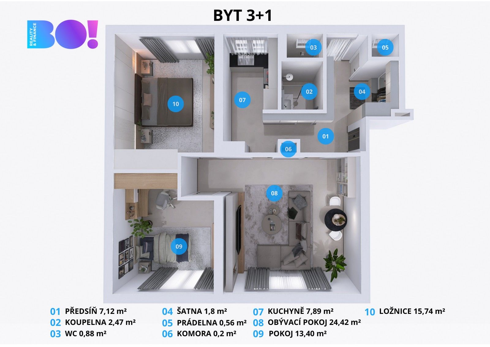 Pronájem byt 3+1 - Habrová, Třinec, 74 m²