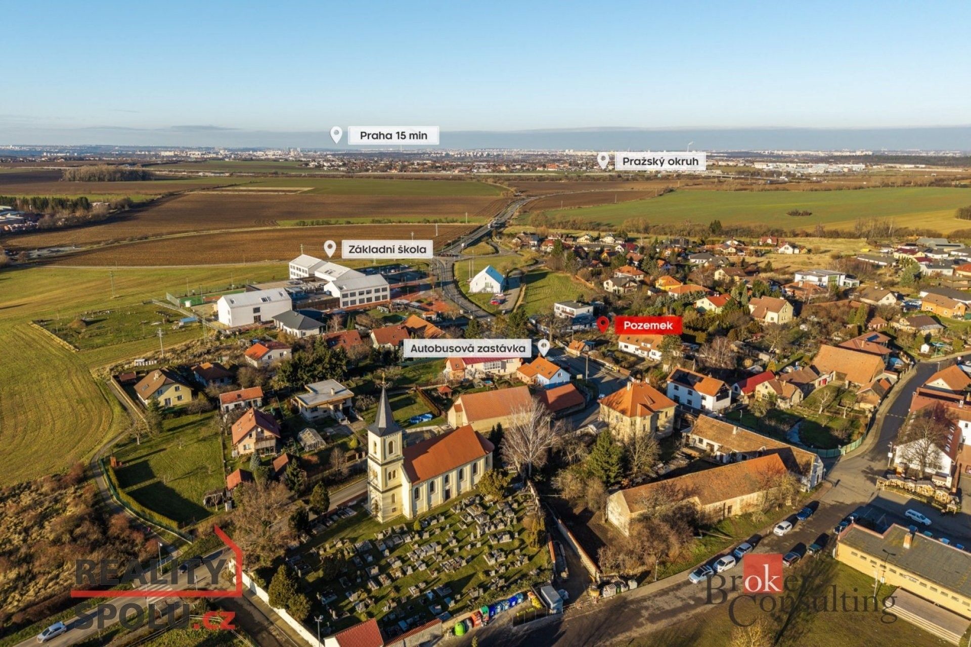 Prodej pozemek pro bydlení - Pražská, Psáry, 1 402 m²