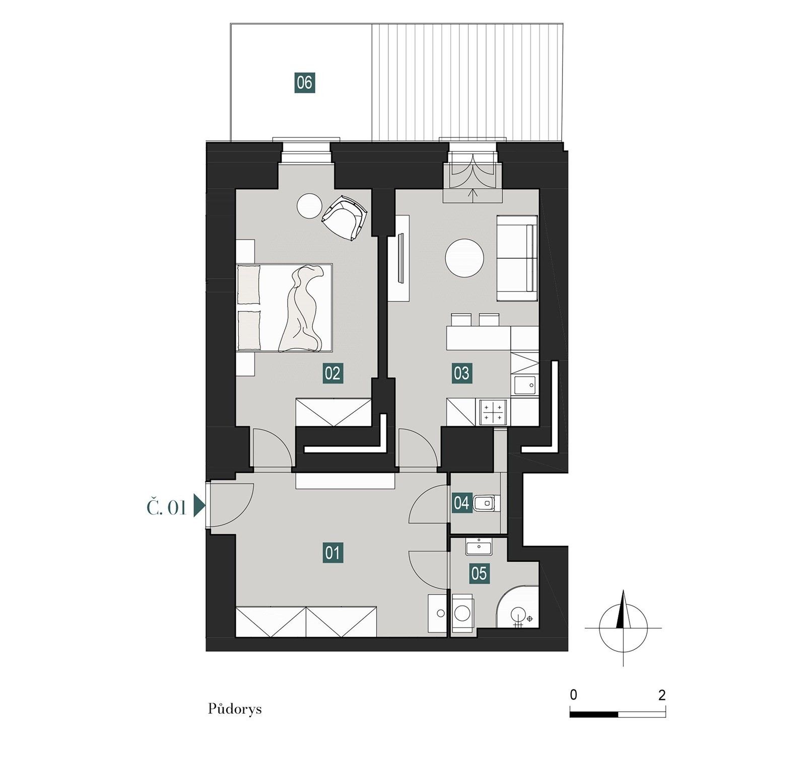 Prodej byt 2+kk - Pecháčkova, Praha, 56 m²