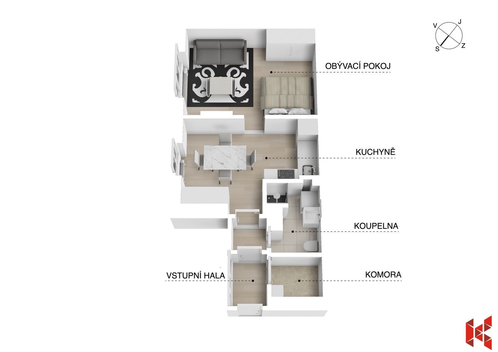 Byt 1+1 · 41 m² · Sokolovská 541, Praha Libeň - 3