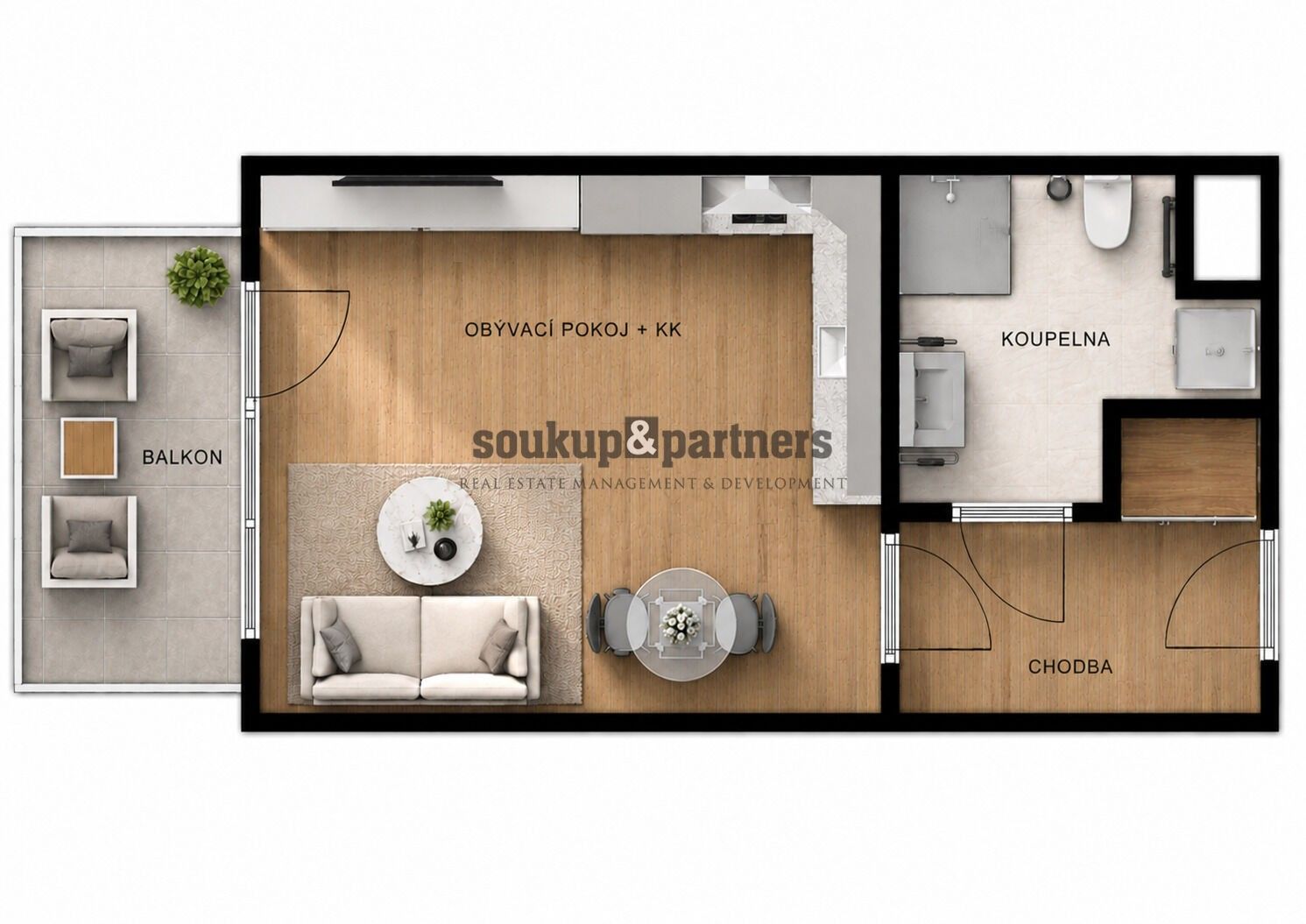 Byt 1+kk · 25 m² · Honzíkova  , Praha Dolní Měcholupy - 3