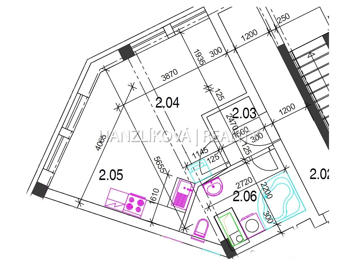 Pronájem byt 2+kk - Rudolfovská tř., České Budějovice, 35 m²