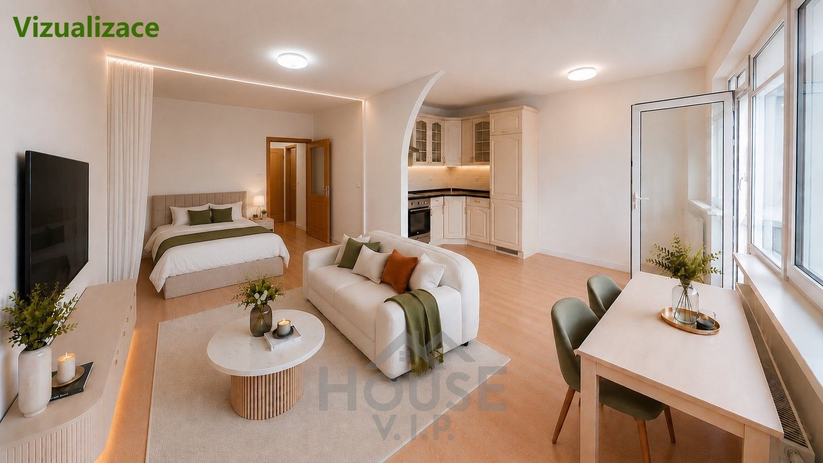 Byt 1+kk · 34 m² · Poděbradská, Praha - 3