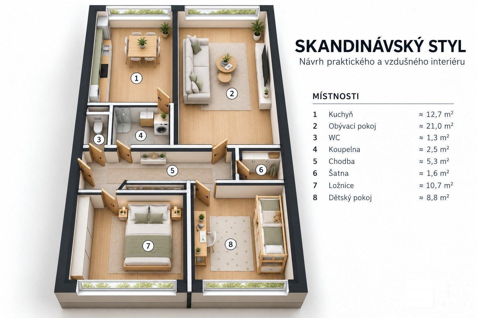 Byt 3+1 · 63 m² · Kojetická, Neratovice - 3