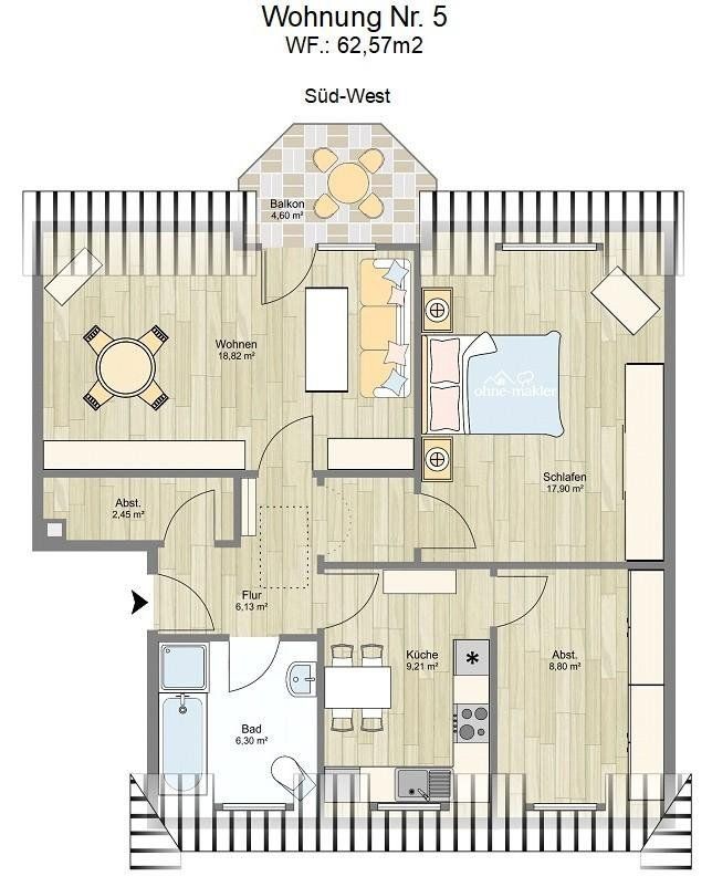 3+1, , Dolní Sasko, 63 m² - 2