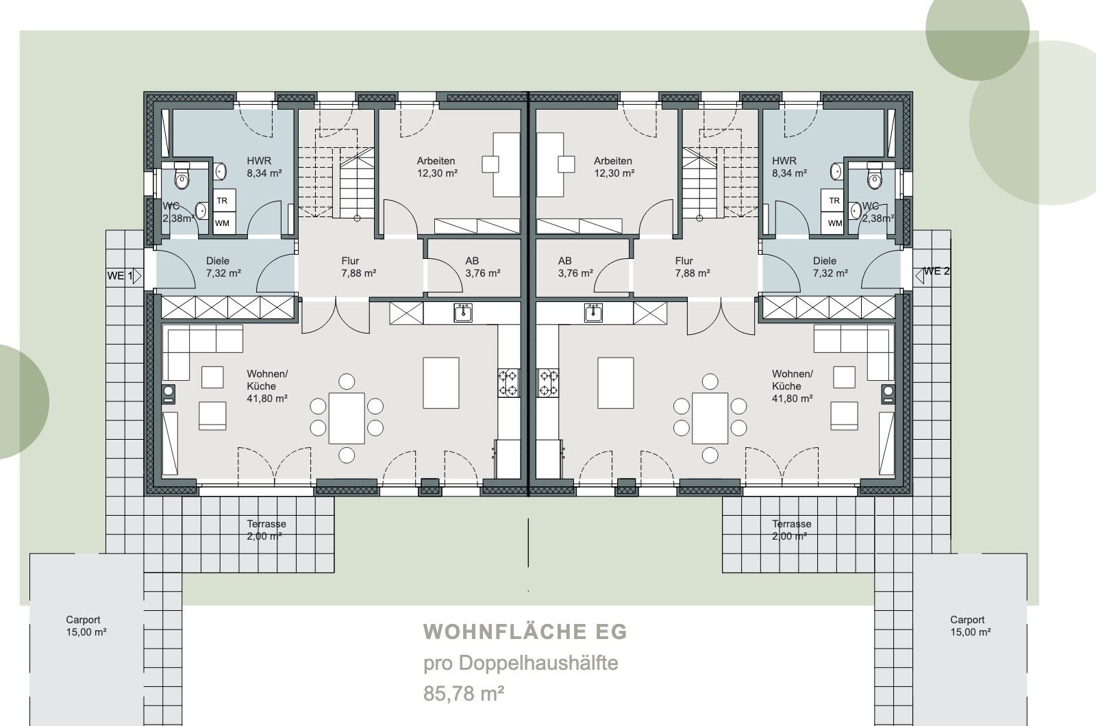 Rodinné domy, Glockenapfel-Ring 2 & 2A, , Dolní Sasko, 157 m² - 2