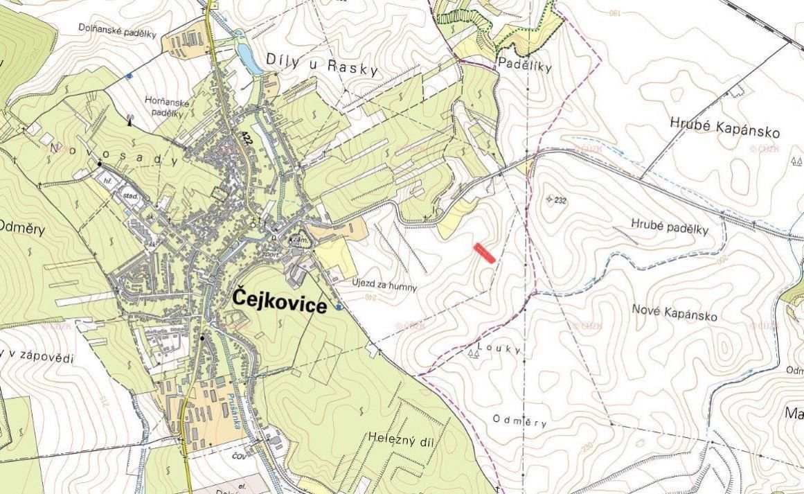 Prodej zemědělský pozemek - Čejkovice, 1 437 m²